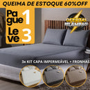 Hydra Soft™ [COMPRE 1, LEVE 3] - Jogo de Cama Impermeável Premium – Capa + 2 Fronhas