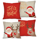 Kit com 4 Capas para Almofadas Decorativas Natal